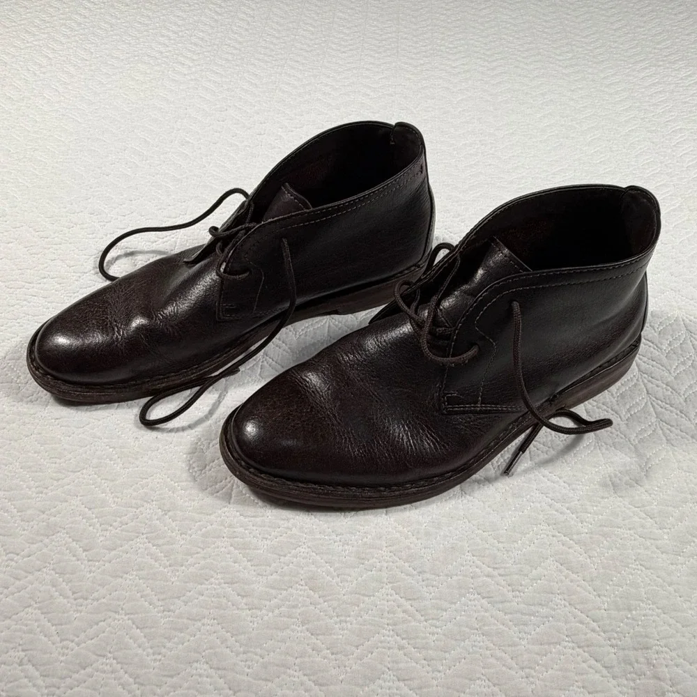 Trask Chukka Boots Mens‎ 12M Dark Brown Leather Core Aesthetic EUC 30-2162
